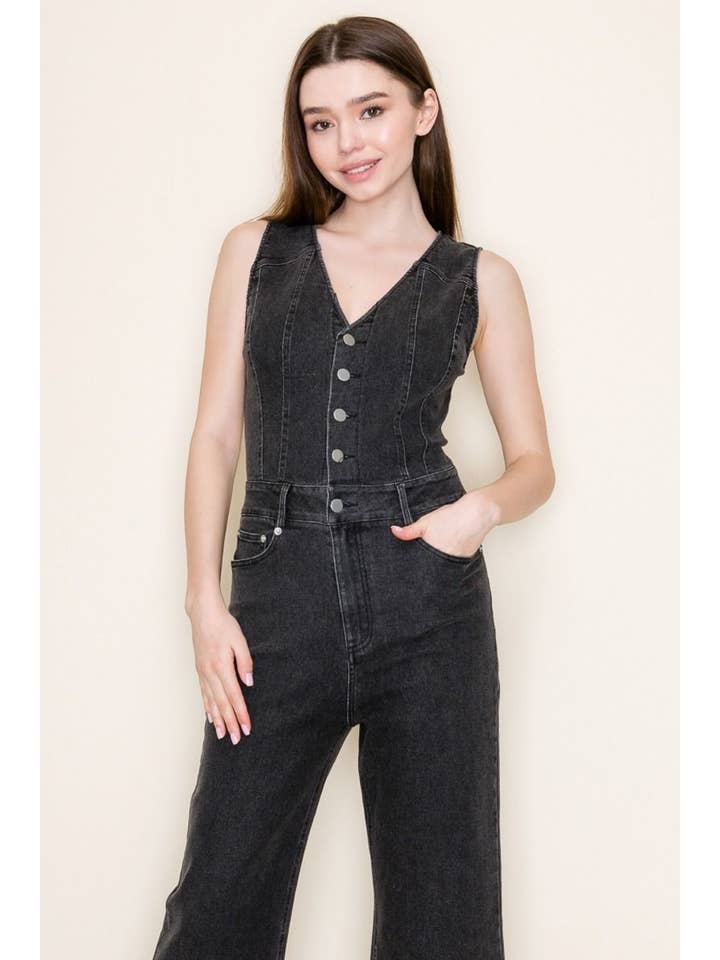 White Birch - Wholesale Jumpsuit - Women's - JP50277 Short Sleeve Solid Knit Jumpsuit
