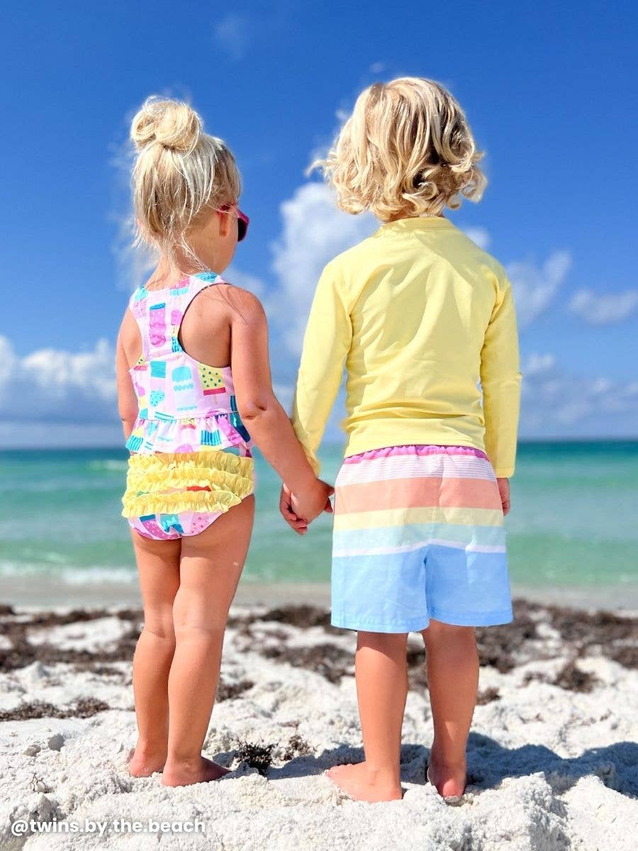 RuffleButts + RuggedButts - Vente Bikini – enfant - Maillot de bain tankini à basque 2 pièces pour filles avec volants arrière signature7