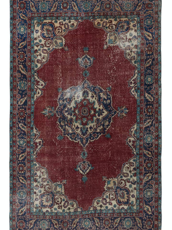 6,8x11 Ft unik vintage handgjord turkisk bymatta för wholesale av Rug Specialist LLC.