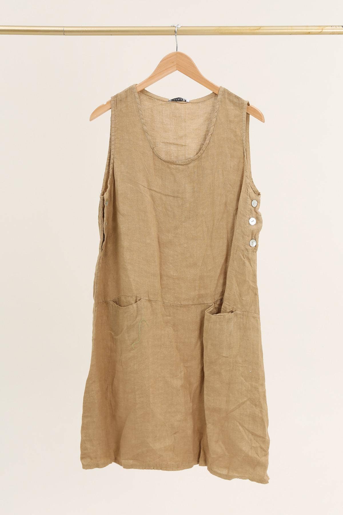 la maison des fibres naturelles – Großhandel Kleid – Damen – Ärmelloses Kleid aus 100 % Leinen, Modell 62551929