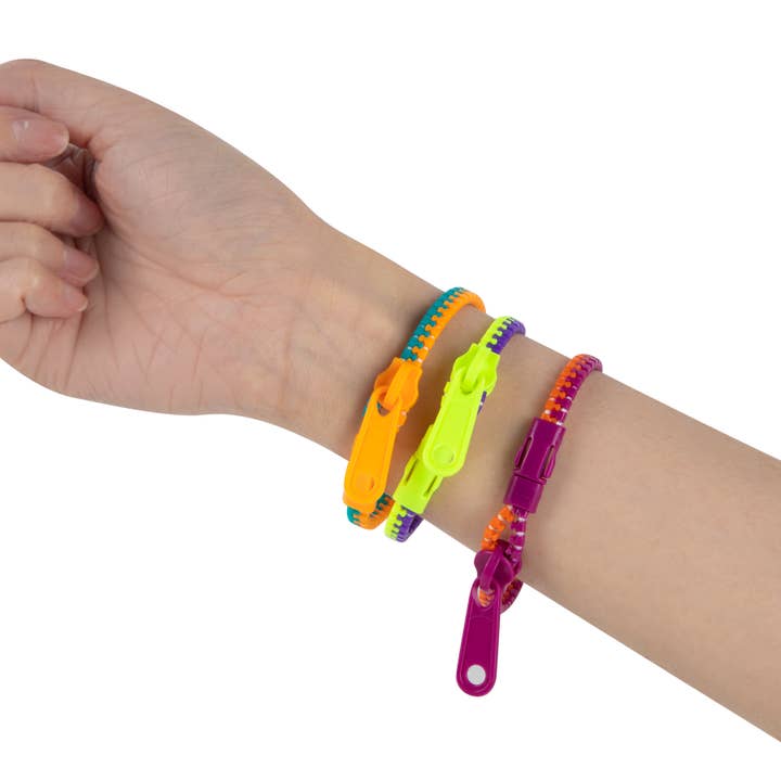 Orb Toys - Wholesale Fidget Toy - Kids - ORBâ„¢ Sensory Zipper Fidget Bracelets Assortment