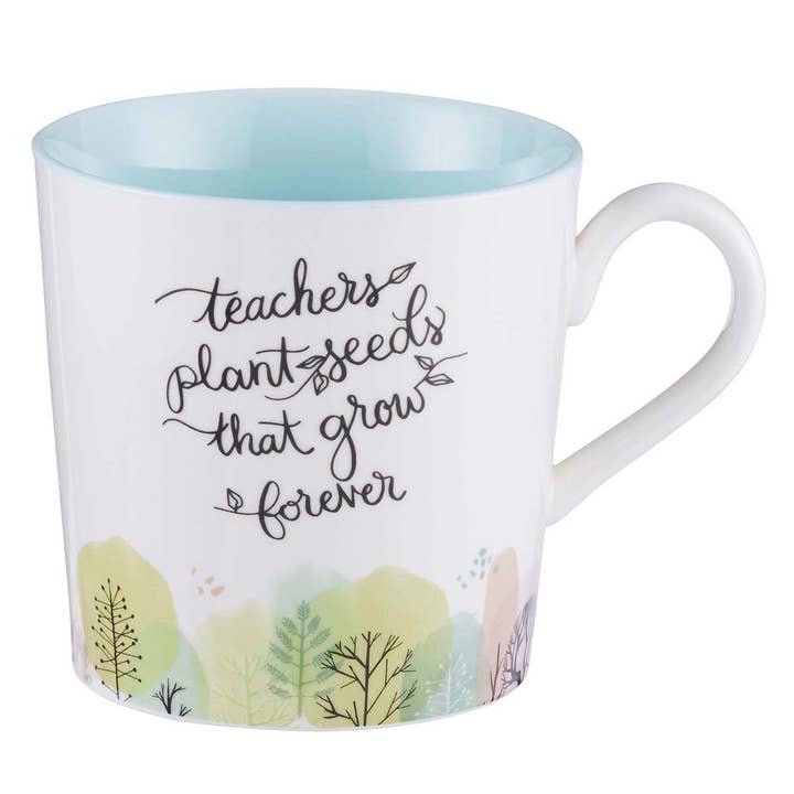 Mug Blue/White Trees Teacher Plant Seeds for wholesale by Christian Art Gifts
