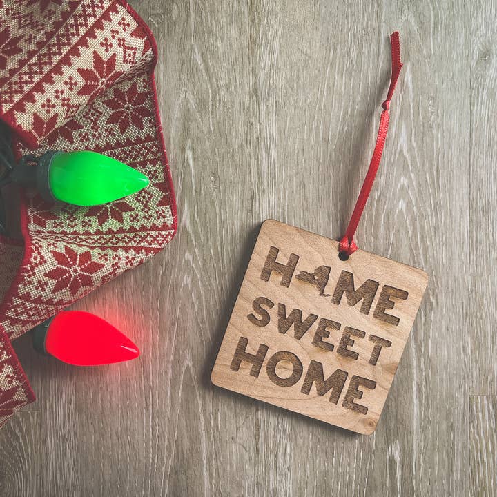 Almost Local - Wholesale Ornament - Home Sweet Home New York Wooden Ornament2