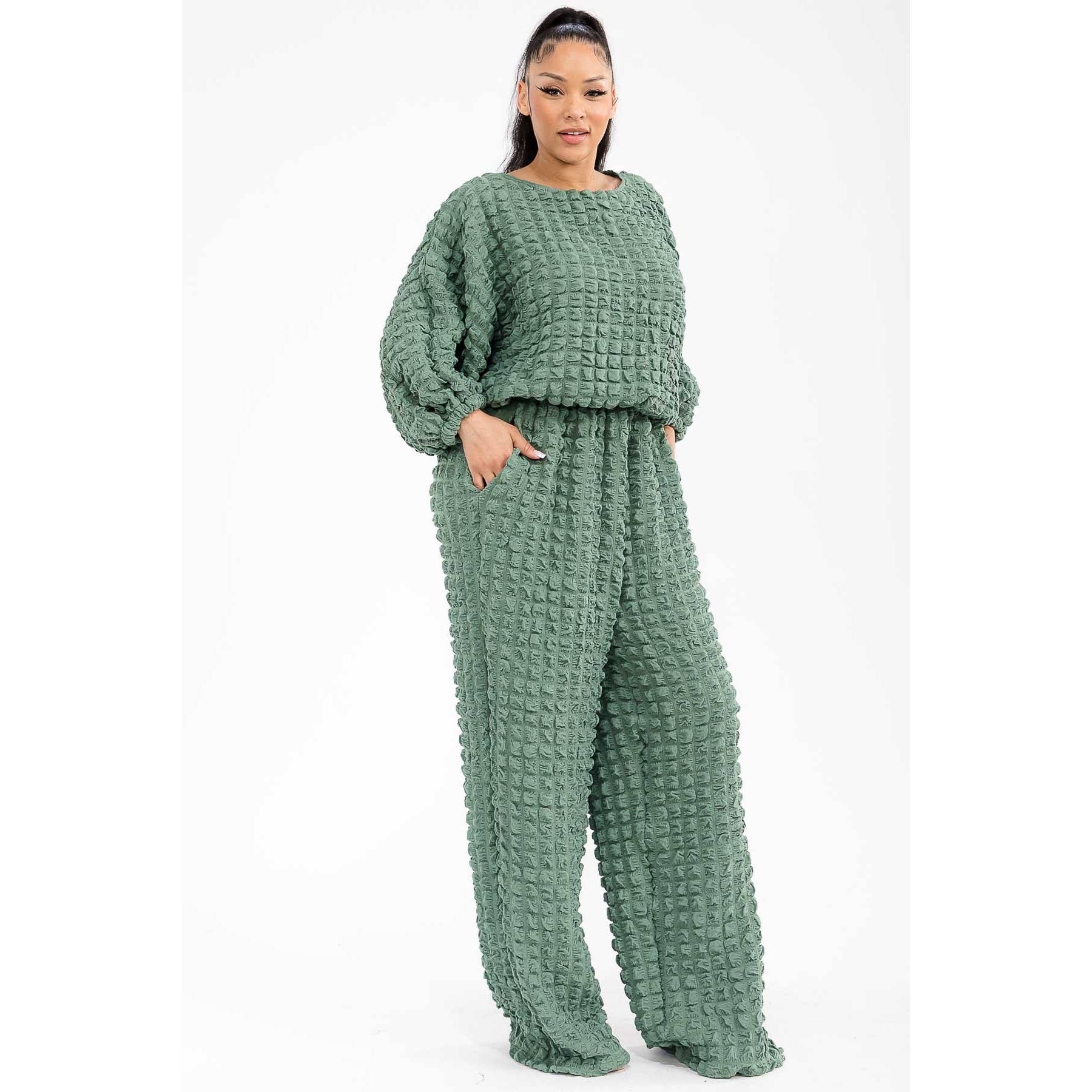 DORCAS - Vente Ensemble haut et pantalon (PAS d'intérieur) - Femme - Ensemble Deux Pièces Bubble1