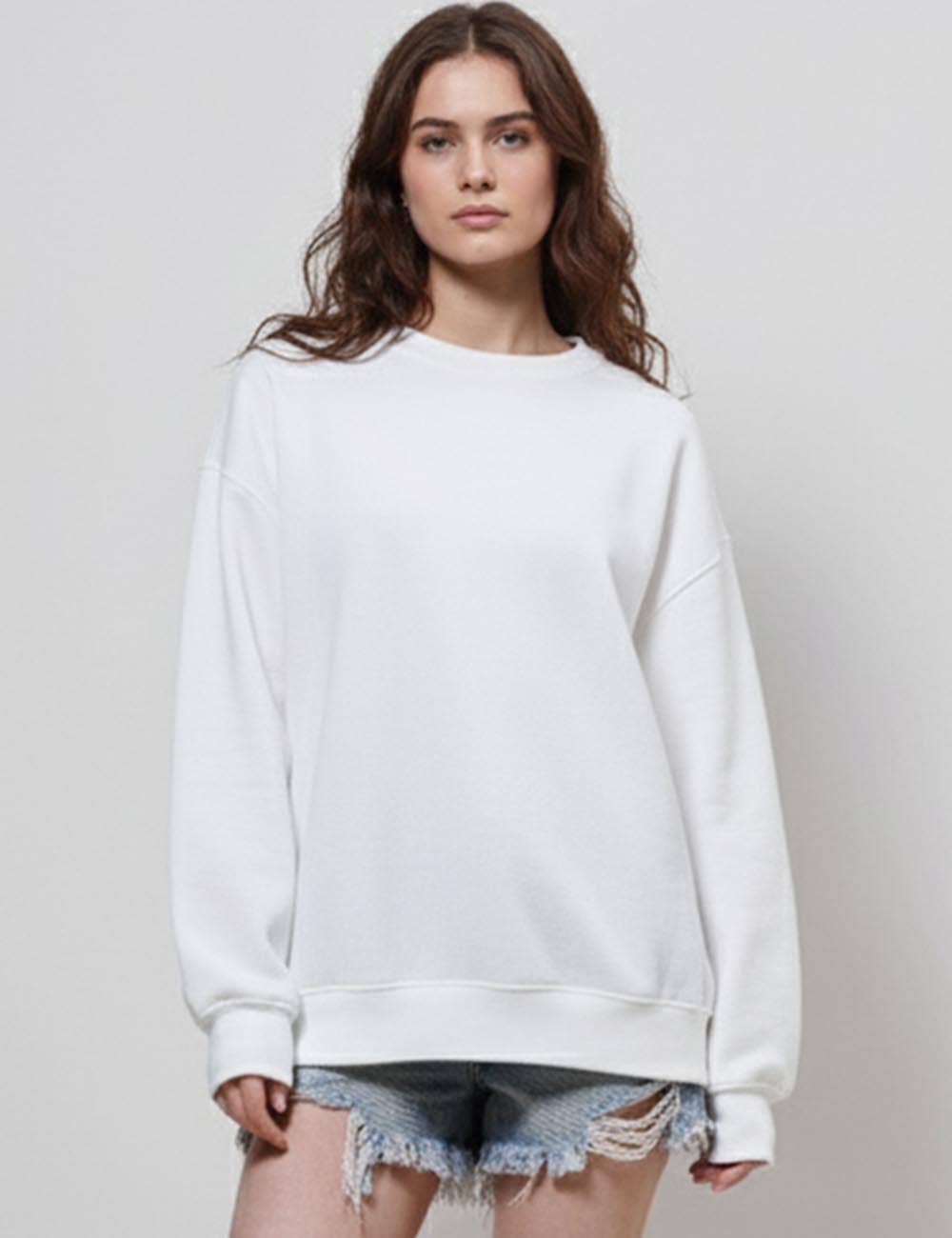 Sweetkama - Venta al por mayor Sudadera - Mujer - Top ajustado de manga larga y cuello redondo para mujer H6620112