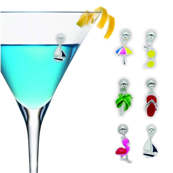 Colección Palm Beach para venta al por mayor de Going Stemless Magnetic Cocktail Charms