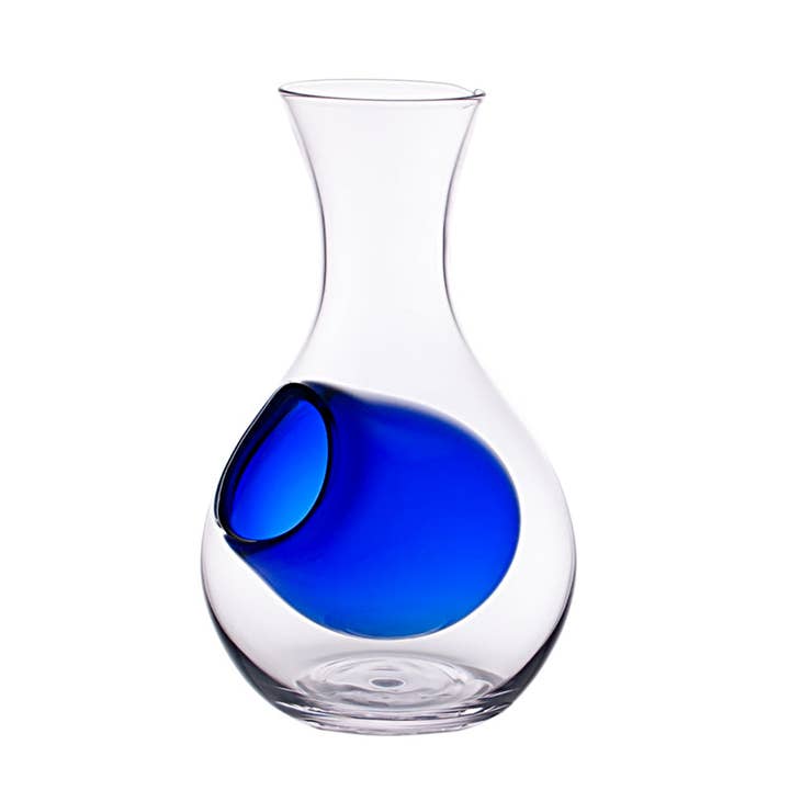 Urban Tokyo – wholesale Decanter – 12oz Glass Sake Bottle With Ice Pocket Blue
