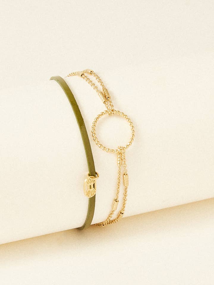 Lederarmband mit Kette - Téo für den Großhandel von FlowersforZoe