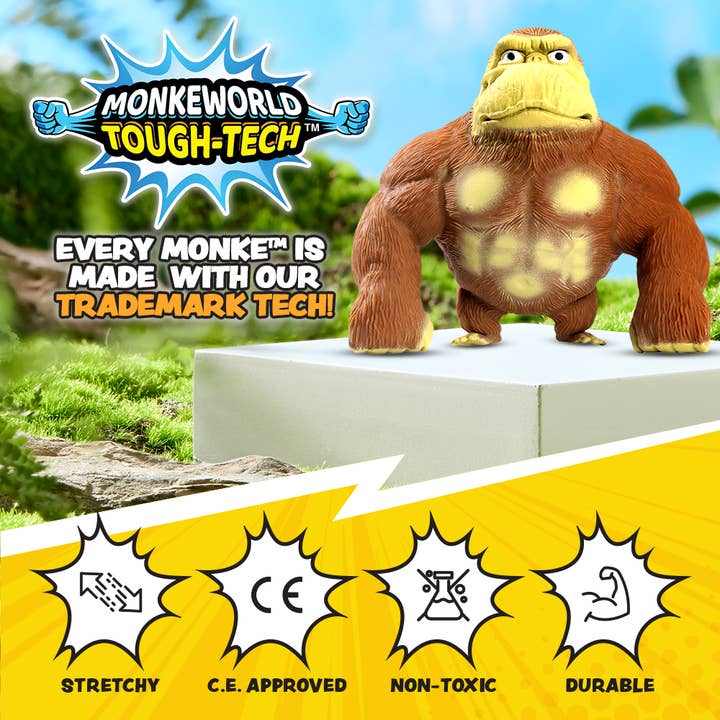 MonkeWorld Toys - Wholesale Squishy Toy - Kids & Baby - Monke World Original Monke Stretchy Monkey Fidget Toy5