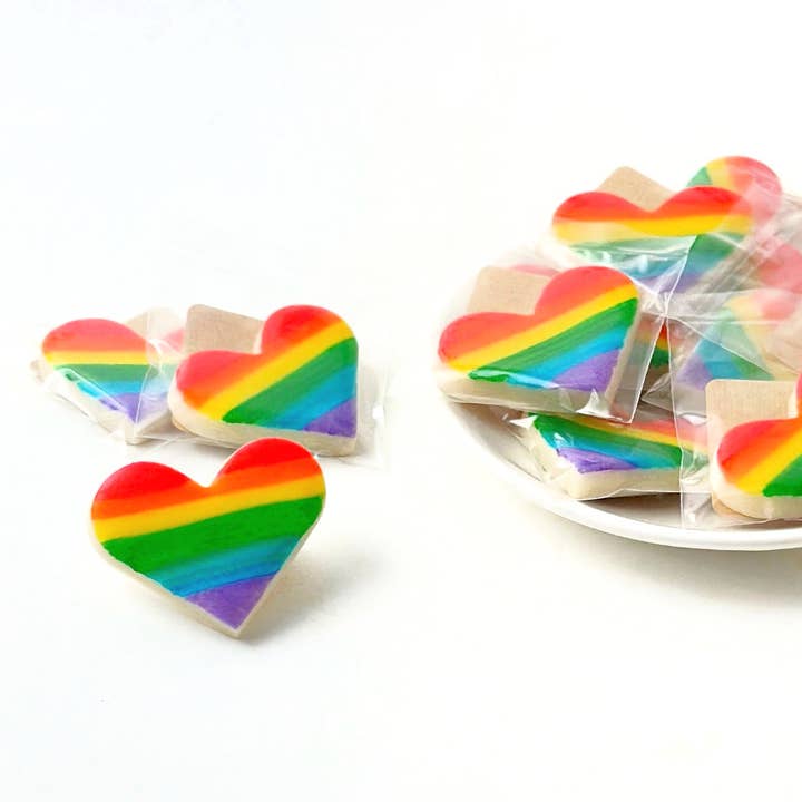 marzipops - Wholesale Cookie - Gourmet Marzipan Candy Pride Rainbow Hearts 4