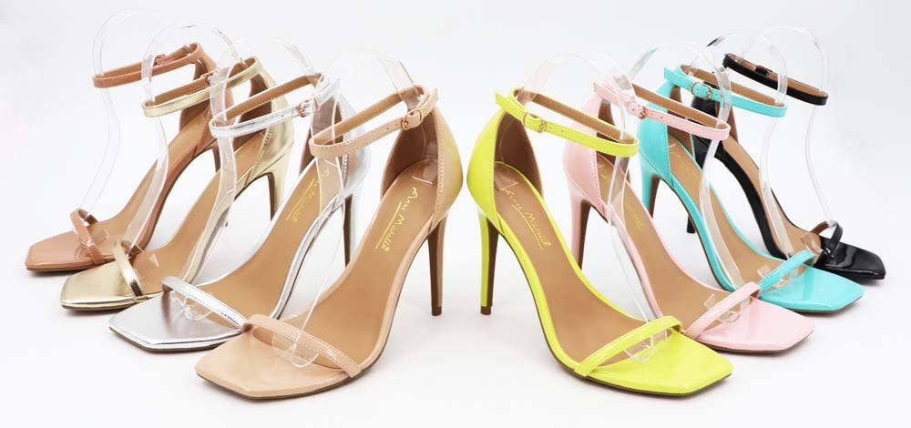 Mars Sky Shoes Wholesale - Wholesale High Heels - Women's - Anne Michelle NEO-01 Women Classic One Band Ankle Strap Sandals-12 Pairs Pack-20.75/Pair8