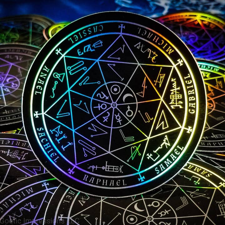 Archangel Seal Holographic Sticker for wholesale by Goetic Impressions