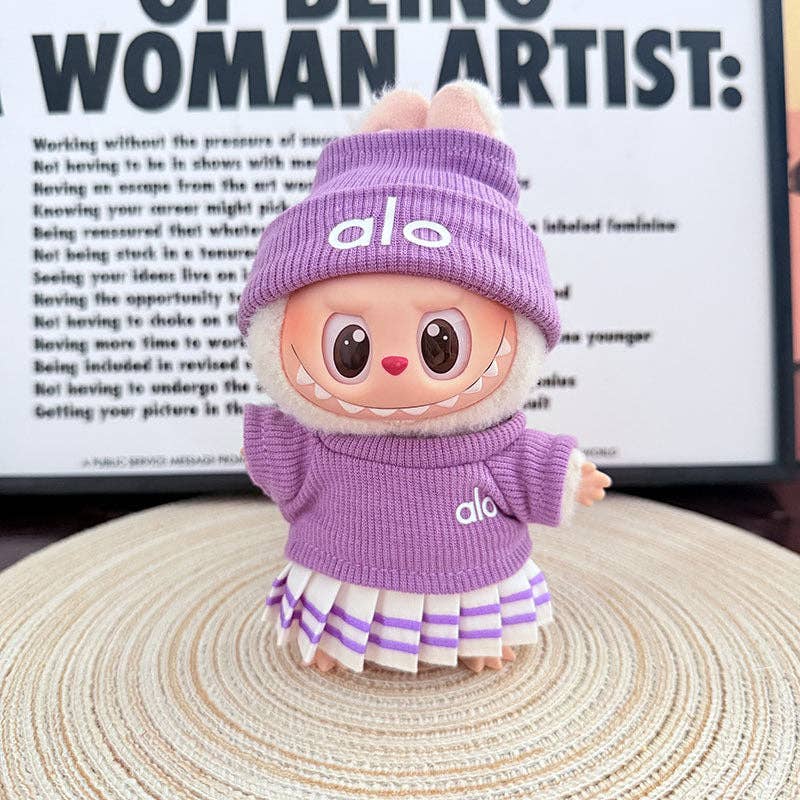 Little Trendy - Wholesale Doll Clothing - Kids - 17cm cute monster dolls Fashionable sports suits-3pcs set5