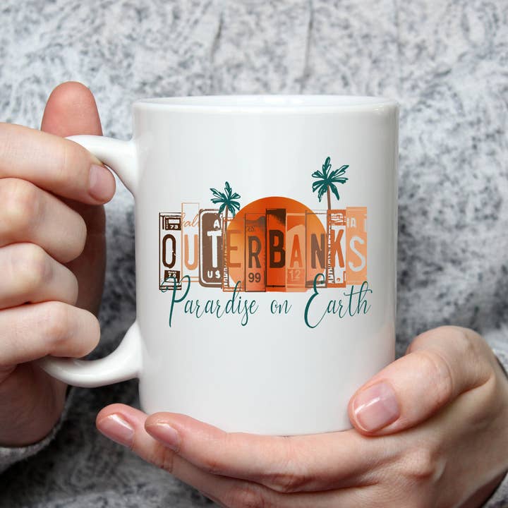 The Gift Shoppe - Wholesale Coffee Mug - Coffee Mug - OUTER BANKS - License Plates