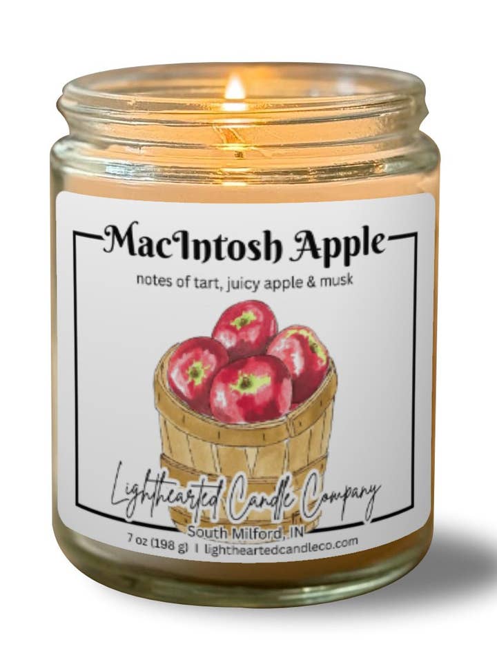 Efterårslys | Kokosnød-Ap. | MacIntosh Æblelys for engroshandel hos Lighthearted Candle Company