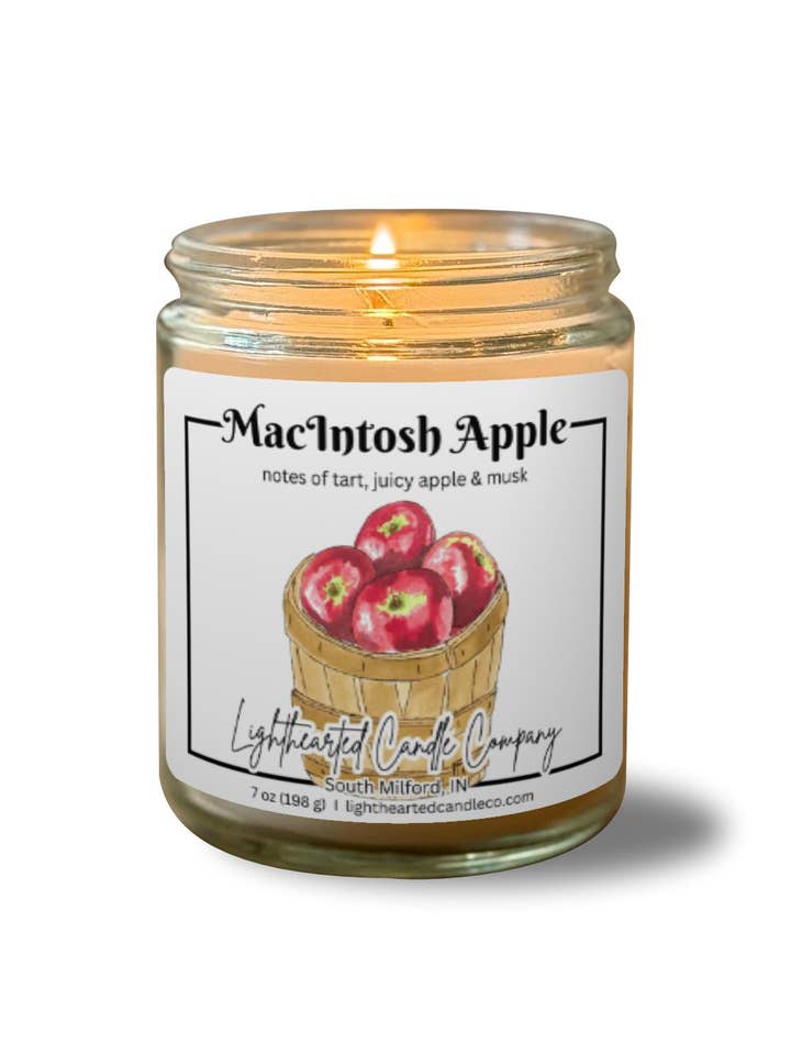 Efterårslys | Kokosnød-Ap. | MacIntosh Æblelys for engroshandel hos Lighthearted Candle Company