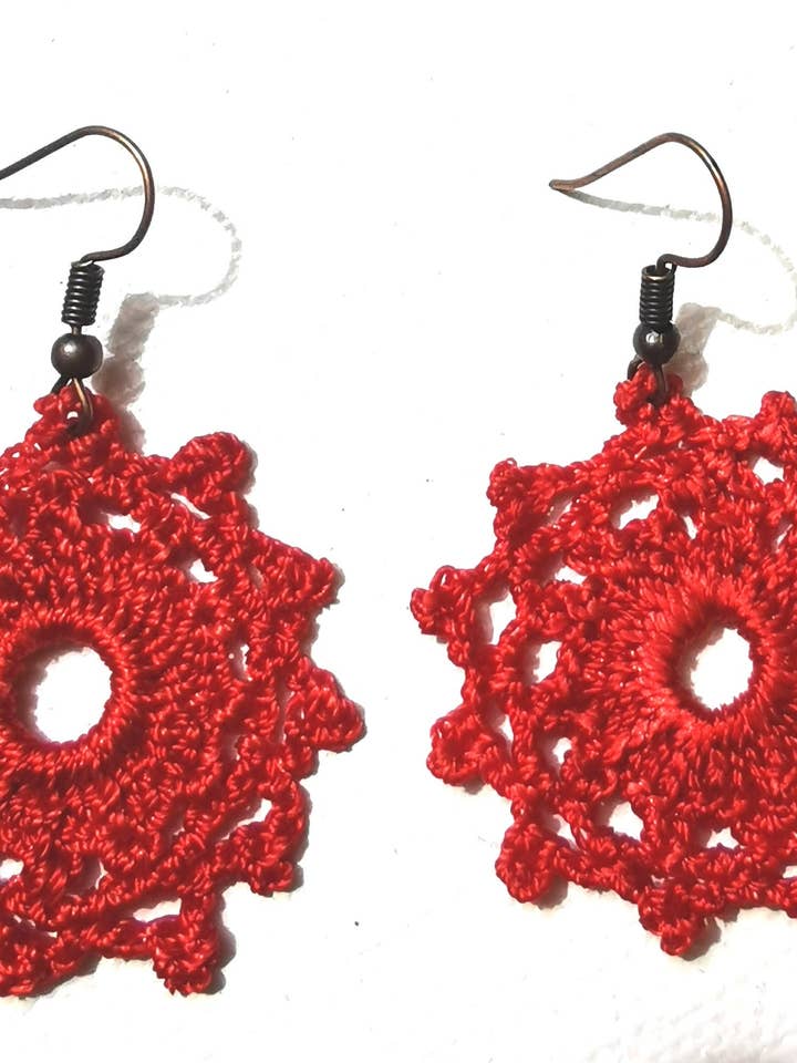 Crochet earrings for wholesale by Meli Design