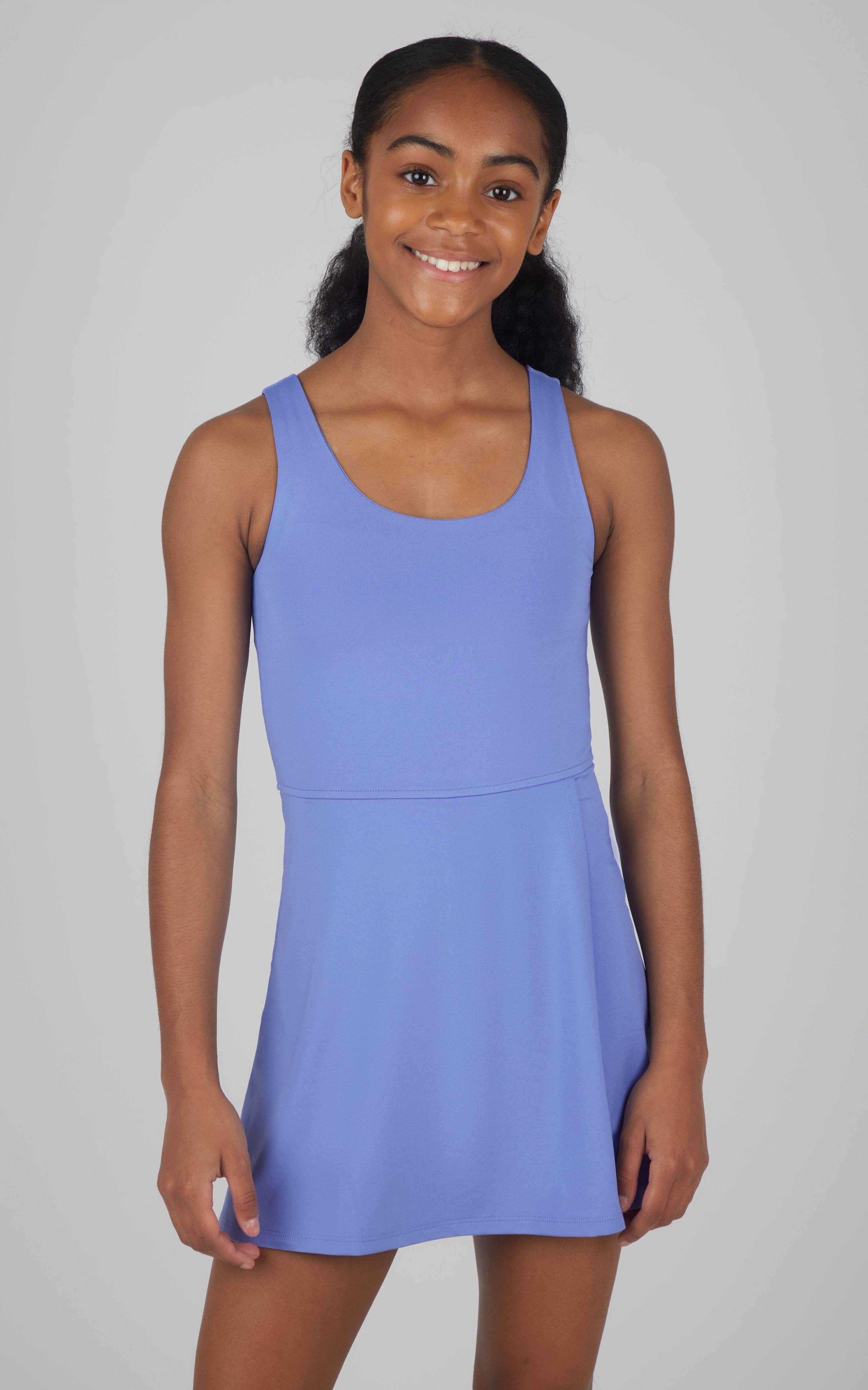 90 Degree by Reflex & Yogalicious - Wholesale Athletic Dress - Kids - Girls Athletic Active Tennis Dress with Inner Shorts 7