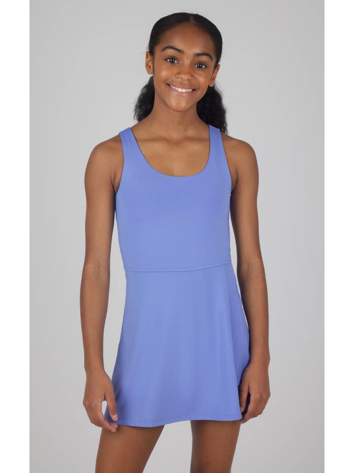 90 Degree by Reflex & Yogalicious - Wholesale Athletic Dress - Kids - Girls Athletic Active Tennis Dress with Inner Shorts 7