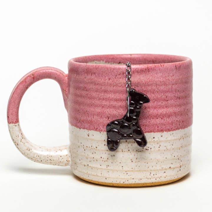 White Squirrel Clayworks - Wholesale Tea Strainer/Infuser - Ceramic Giraffe Charm Tea Ball Infuser/Steeper - Handmade