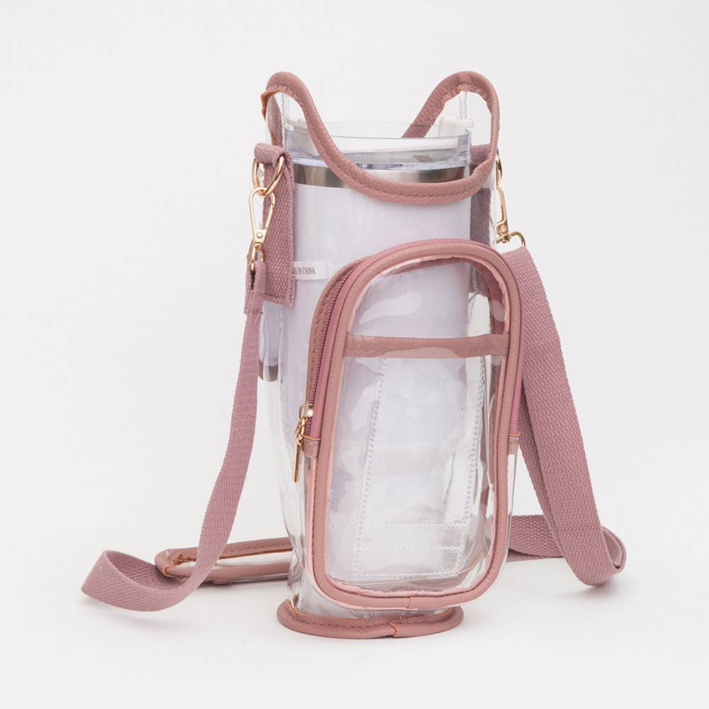 Sensibling Corp. - Vente Sac à bandoulière – femme - Sac bandoulière porte-gobelet transparent4
