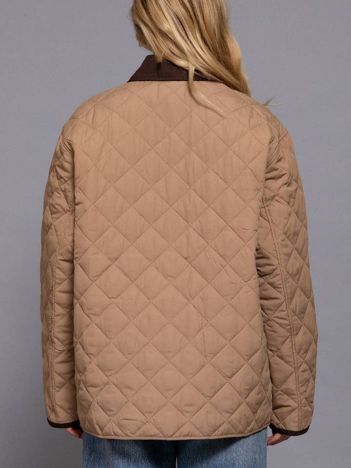 42POPS - Wholesale Jacket - Women's - ...0808 Lapel Collar Quilted Puffer Work Jacket SI-285603