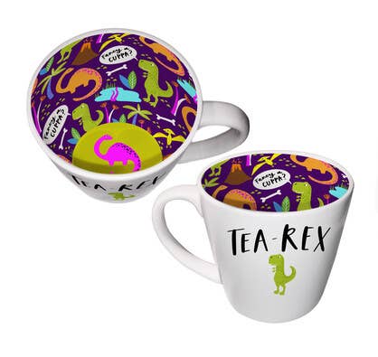 Nibble Distributors Ltd - Wholesale Coffee mug - Tea-Rex - Inside Out mug