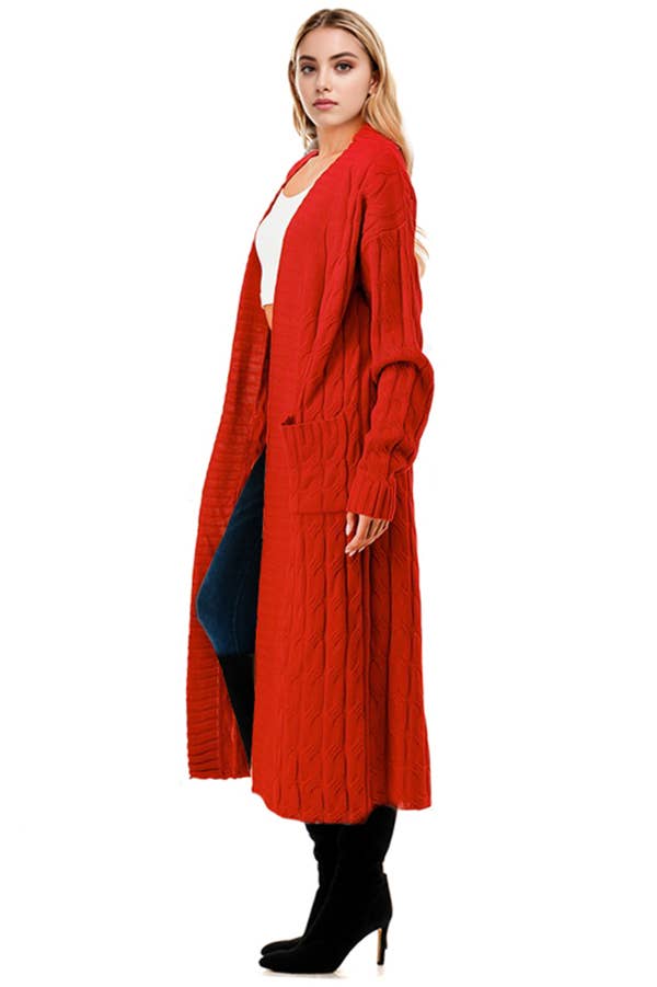 Color 5 – wholesale Cardigan – Women’s – Super long coat style sweater cardigan with side pockets6