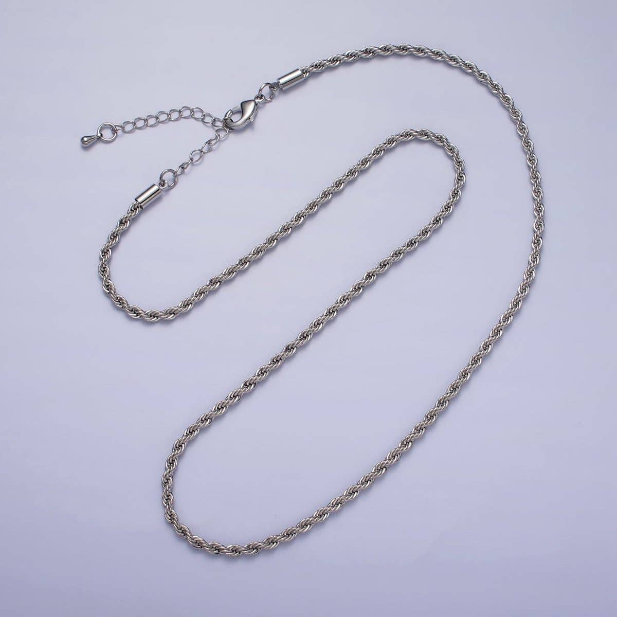 Aim Eternal - Wholesale Link & Chain Necklace - Unisex Chain Necklace, Rope Chain Necklace Gold Twist Chain, 3mm Rope Chain 18" 19.5" Necklace | WA-1520 WA-1521 WA-1522 WA-1523 Clearance Pricing1