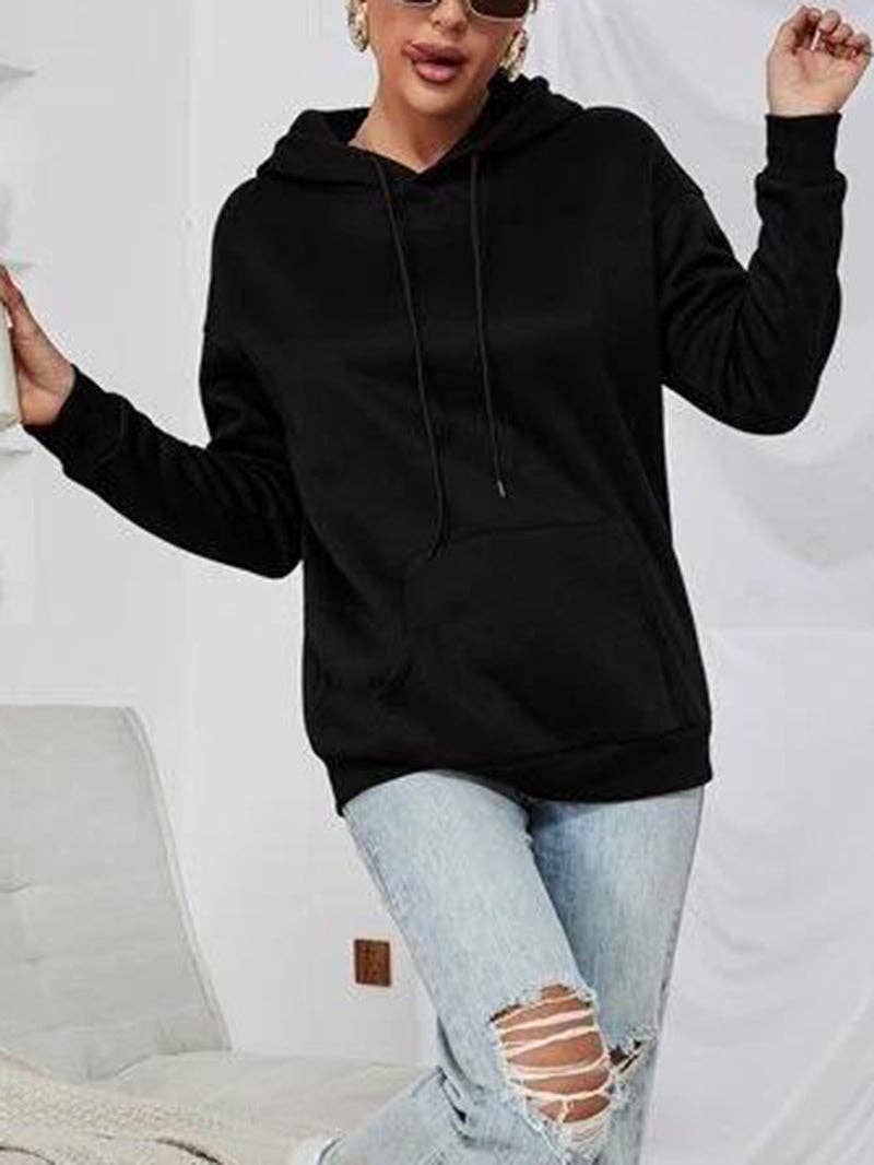Noir Sweat à capuche à paillettes pour femmes en vente sur Faire2