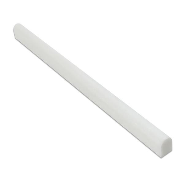 1/2 x 12 Polished Thassos White Marble Pencil Liner for wholesale by Armada Tile and Stone