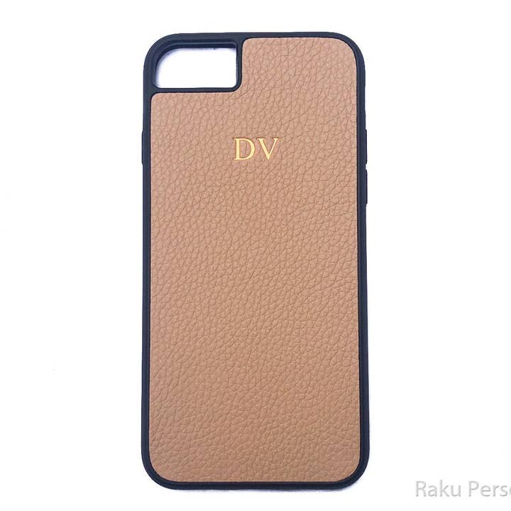 Iphone X Xr Xs Max 7 8 Telefon Taske Nøgen Pulver Pebbled Læder Personlig, Præget Indledende Brugerdefineret Iphone Case, Julegaver Til Hende for engroshandel hos rakupersonalized