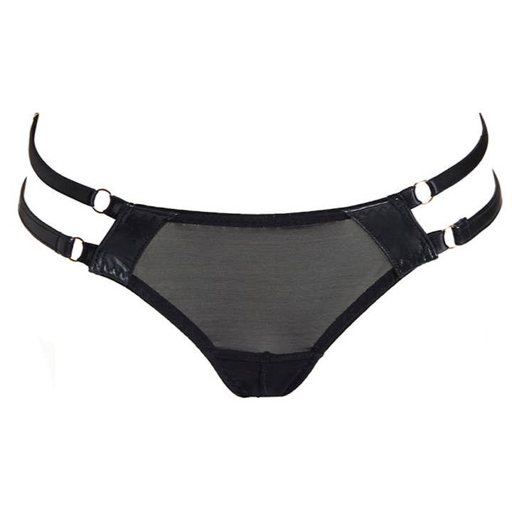 Vegan Leather Nina Ouvert Brief for wholesale by Something Wicked