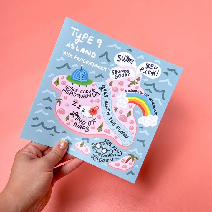 Enneagram Type 9 - Print - 8x8"
for wholesale by Paris Woodhull Illustrations