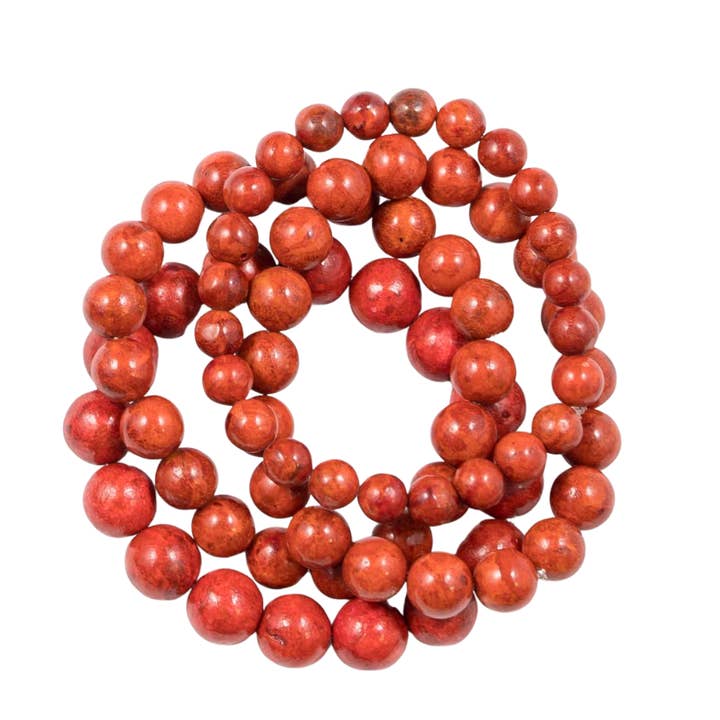 Fab 4 Red sponge coral bracelet set for wholesale by ali & bird jewelry