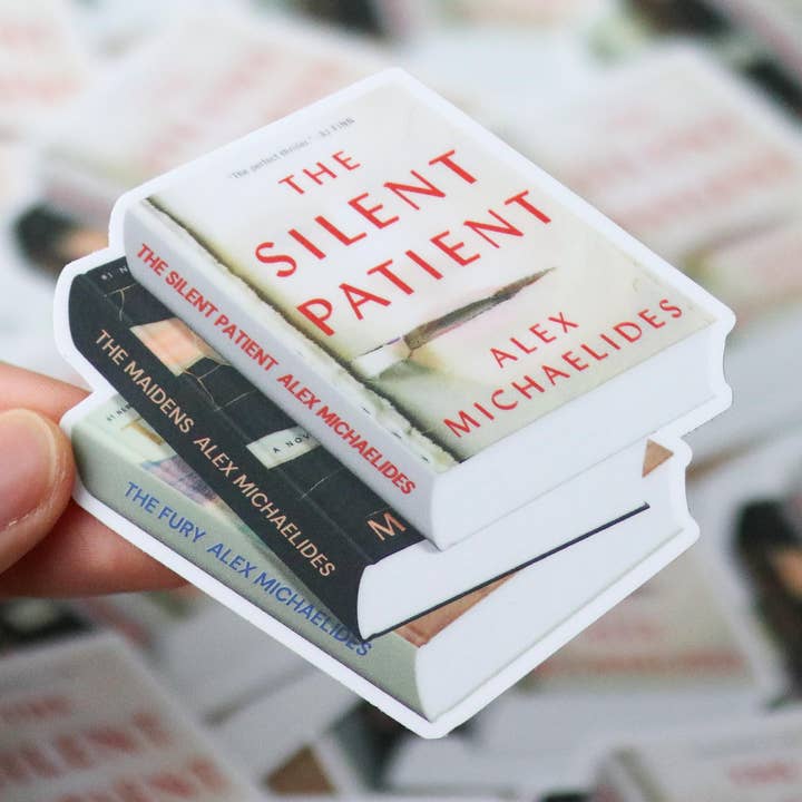 Alex Michaelides Thriller Bogstabel Klistermærke Vandtæt for engroshandel hos The Sticker Shop