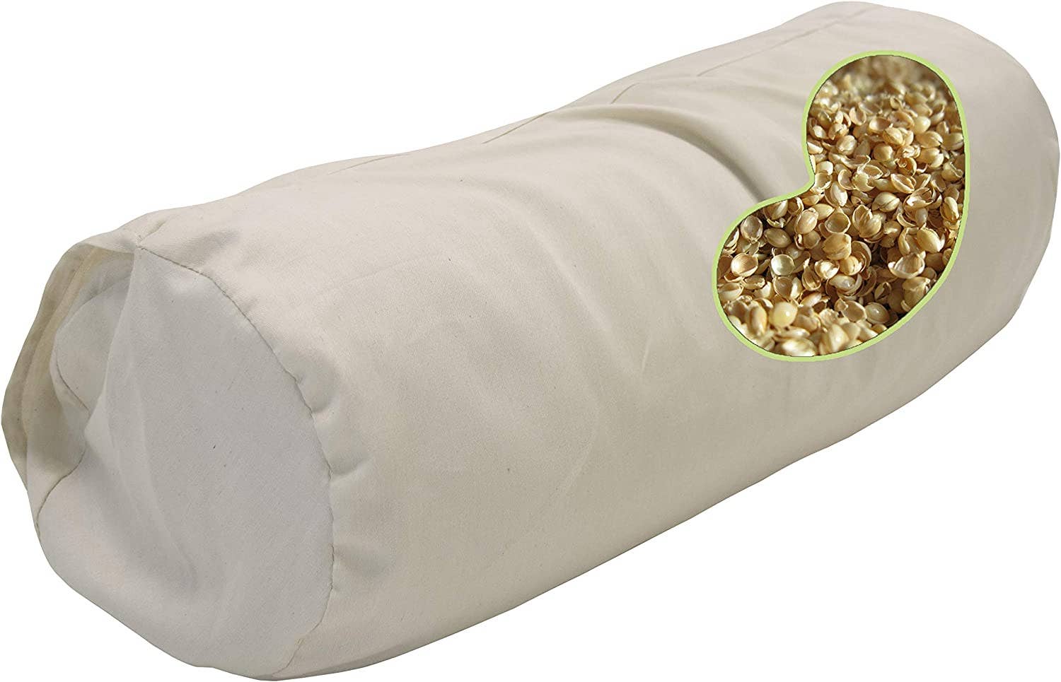 Bean Products - Vente Oreiller de spa/de thérapie - Coussin Neck Roll - Écorces de sarrasin ou de millet, Organic WheatDreamz1