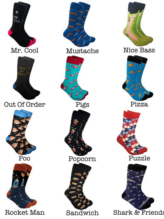 Threaded Pear – Meias - Homem por atacado – Crazy Socks | 71 Estilos4