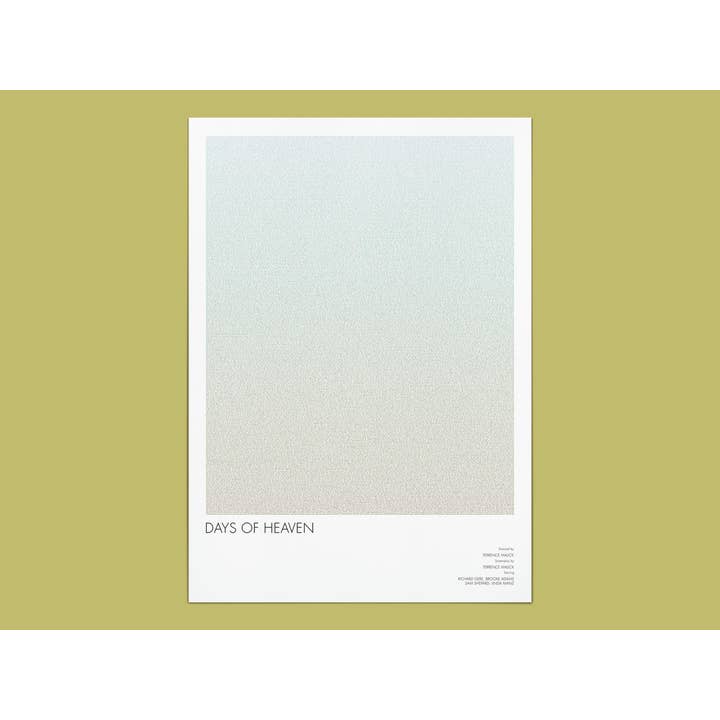 Days of Heaven Drehbuch Kunstdruck für den Großhandel von Fade Out Prints