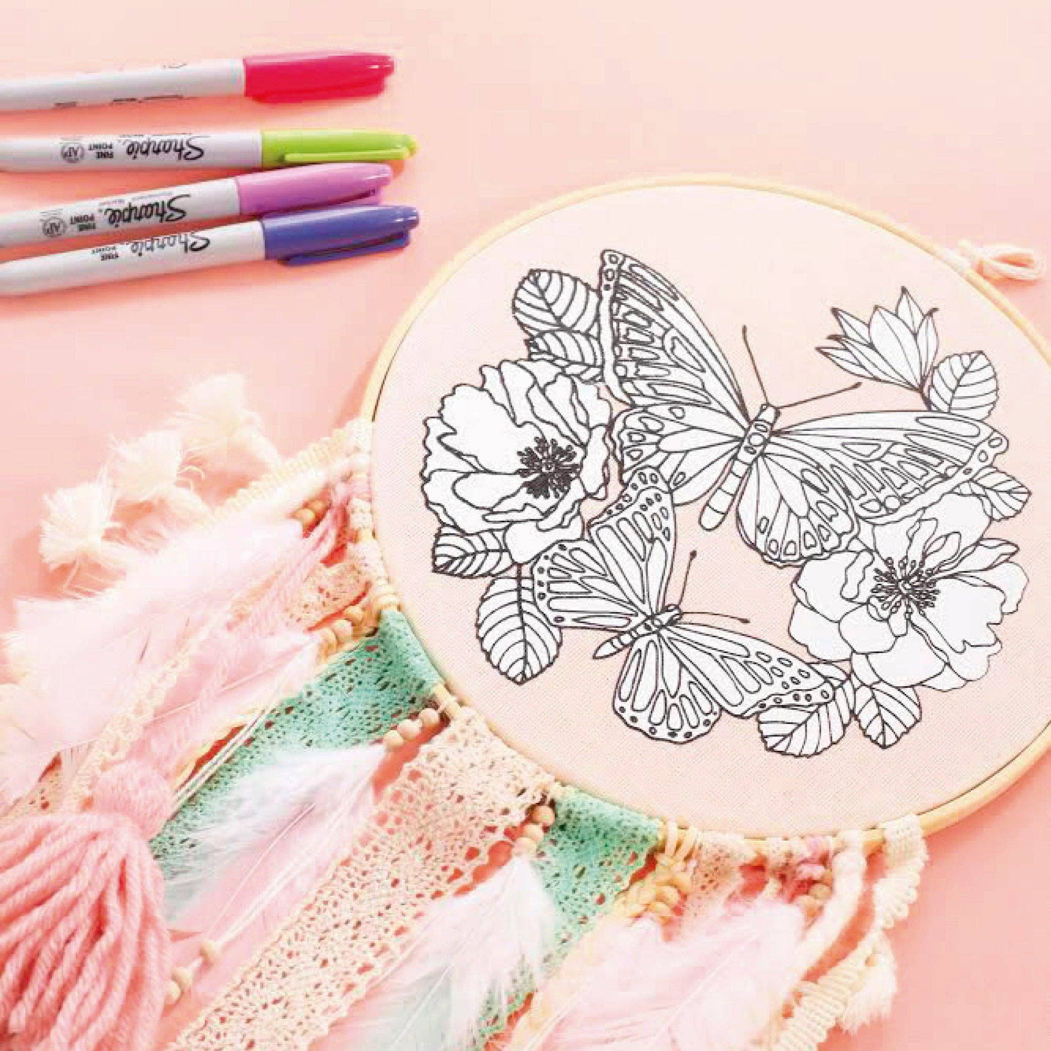 MANIK - Wholesale DIY Craft Kit - Kids - DIY Dreamcatcher Paint Kit craft kit + 5 SHARPIES5