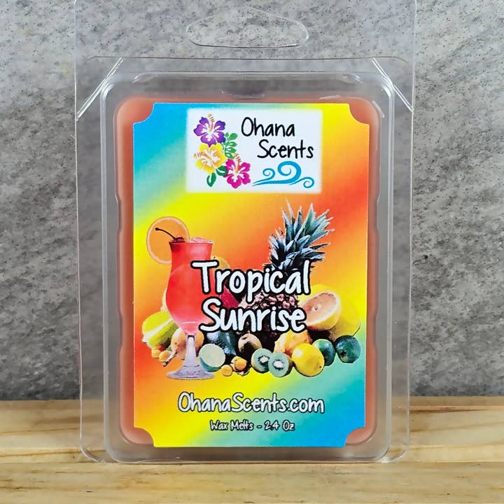 Tropical Sunrise Scented Wax Melts for wholesale by Ohana Scents