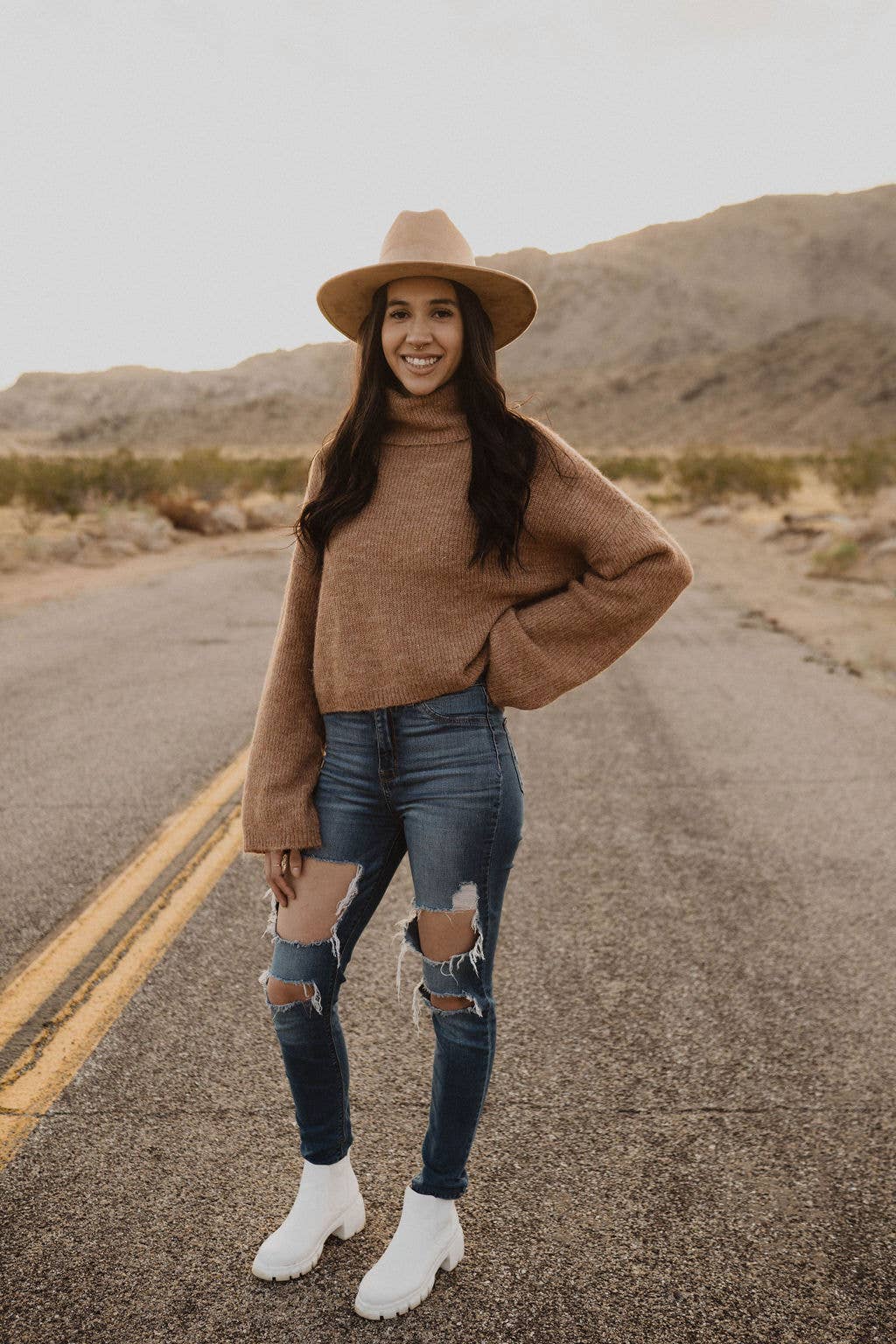 The Modern Cactus Co - Wholesale Cowboy Hat - Unisex - Unisex Cowboy Cattleman Crown Flat Brim Hat5