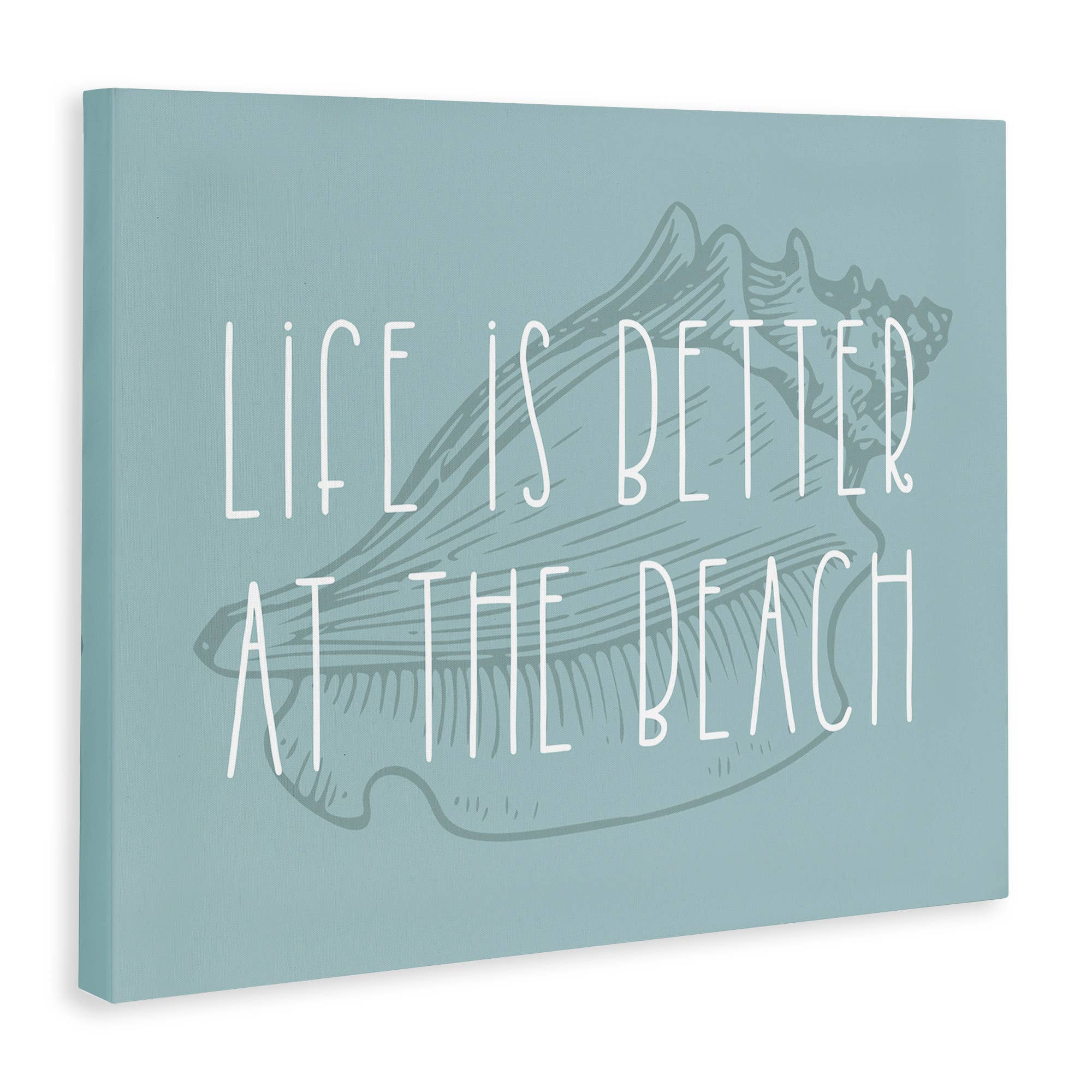 Stupell Industries - Wholesale Wall Sign - Better at Beach with Shell - Unframed Wall Art6