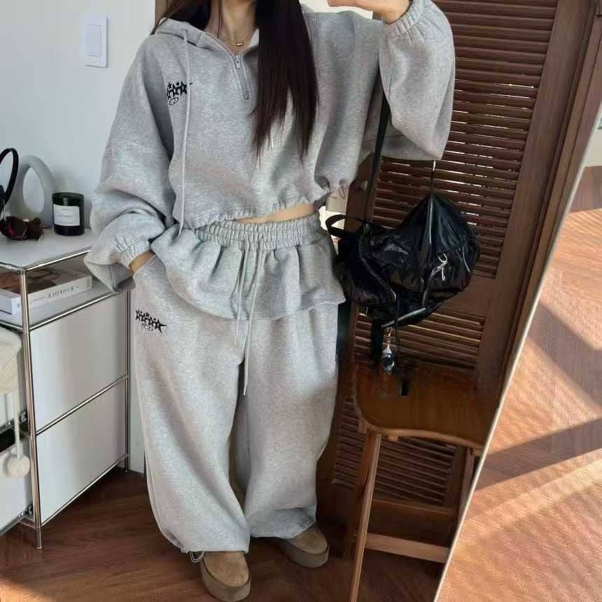 Little Light - Wholesale Lounge Set - Women's - Cozy Layer Ruffle Hoodie Set0