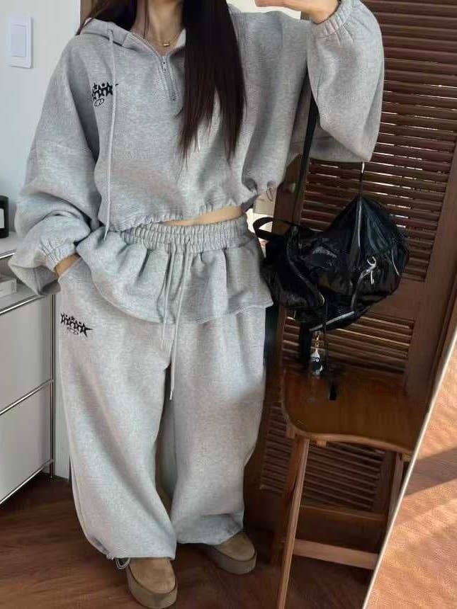 Little Light - Wholesale Lounge Set - Women's - Cozy Layer Ruffle Hoodie Set