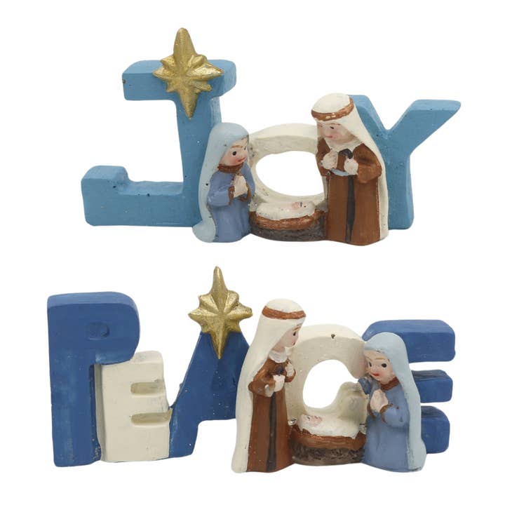 Mini Nativity Figurines Set of 2 in Kraft Box Christmas for wholesale by Transpac