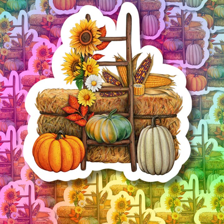 Solsikke Græskar Vinylklistermærke for engroshandel hos Hikaru Tara Art Arst & Craft Gift Shop