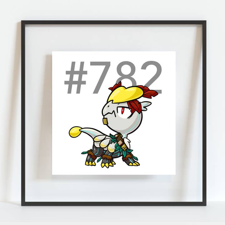 Impression artistique Jangmo-o Pokemon Pirate Gamer pour la vente par Colour Me Fun