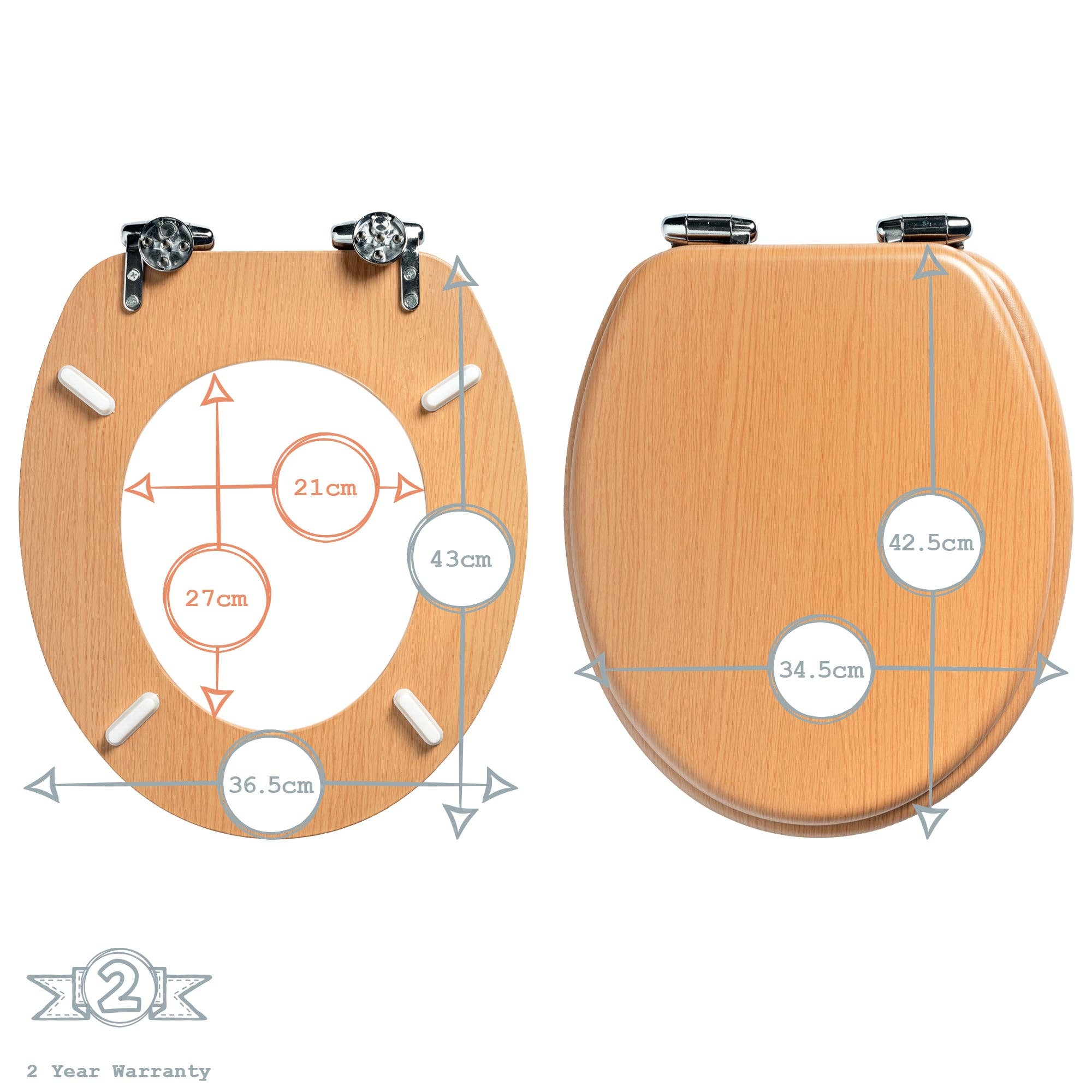 Rinkit Ltd - Wholesale Toilet Paper Holder - Harbour Housewares Soft Close Wooden Toilet Seat - Beech5