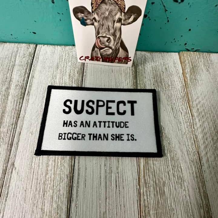 Crazy Heifers Wholesale - Wholesale Patch - DTF Patches Suspect-Iron on: Custom Option Available18